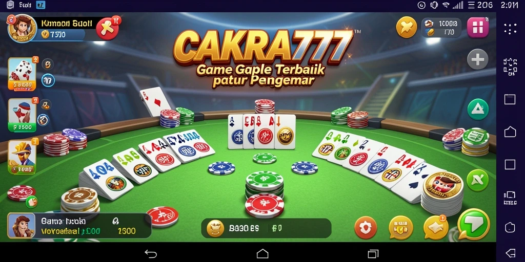 Screenshot gameplay CAKRA777 yang menampilkan keseruan bermain Gaple.