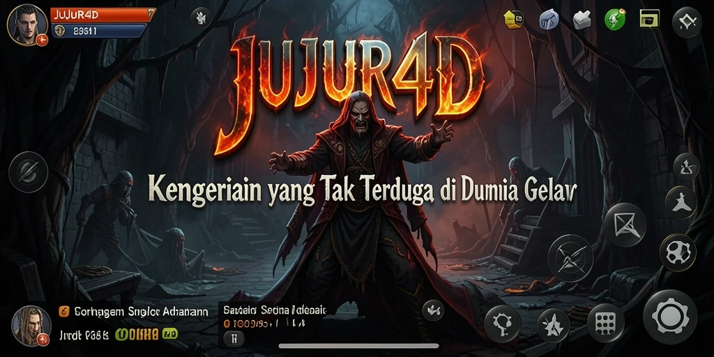 Screenshot gameplay JUJUR4D menangkap suasana mencekam yang mengerikan.