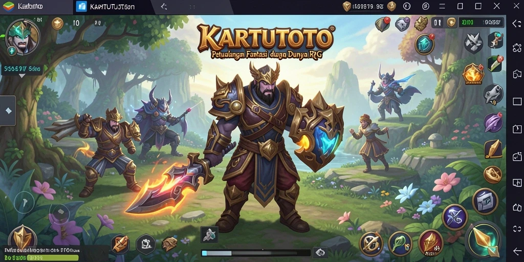 Tampilan gameplay RPG KARTUTOTO yang menarik.