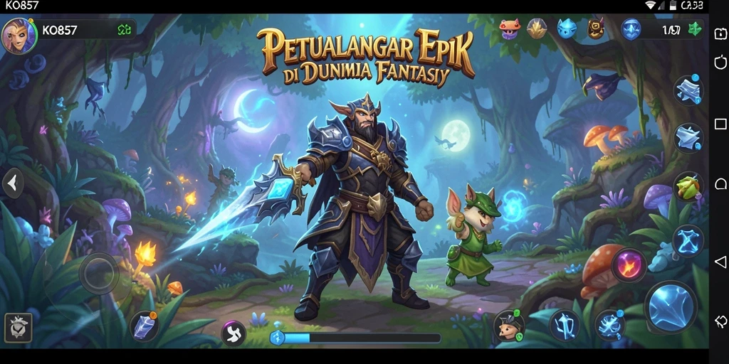 Tampilan gameplay yang menawan dari petualangan di KO857.