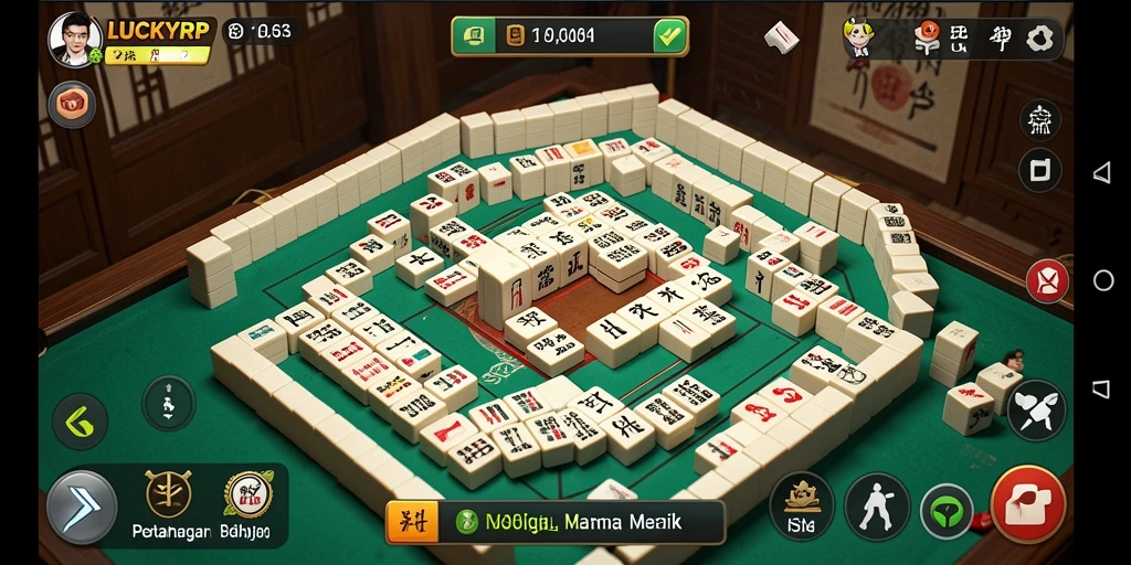 Tampilan gameplay Mahjong yang menakjubkan di LUCKYRP.