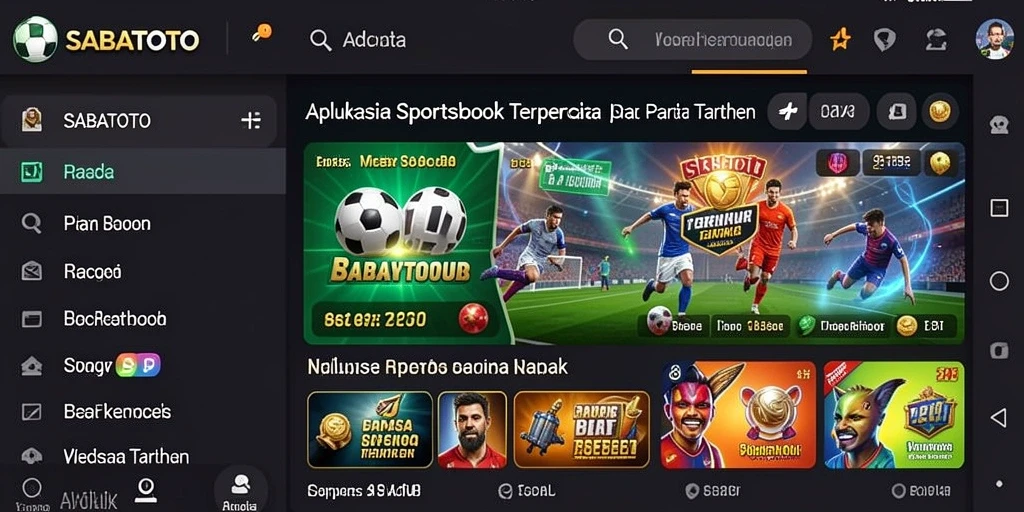 Tampilan antarmuka SABATOTO saat melakukan taruhan olahraga.