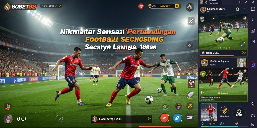 Tampilan seru gameplay Football SOBET88 dengan interaksi antar pengguna.