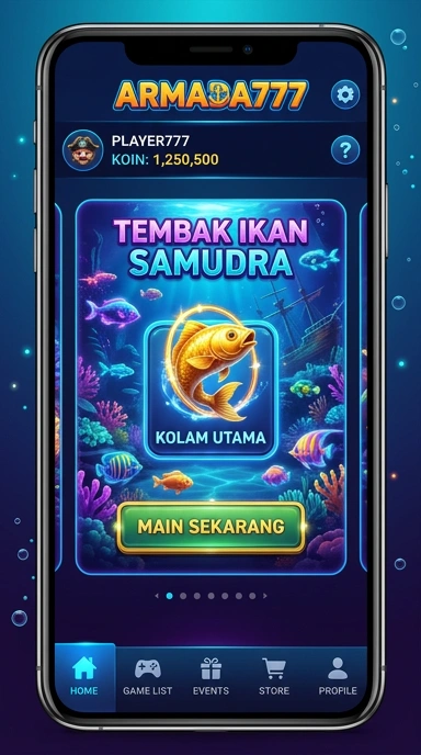 Screenshot dari fitur katalog aplikasi di armada777.